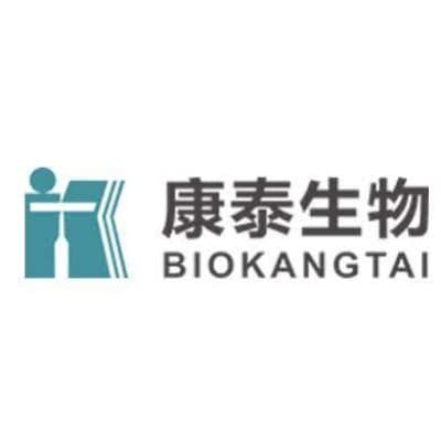 Biokangtai logo featuring a teal abstract icon, Chinese characters, and the English name BIOKANGTAI.